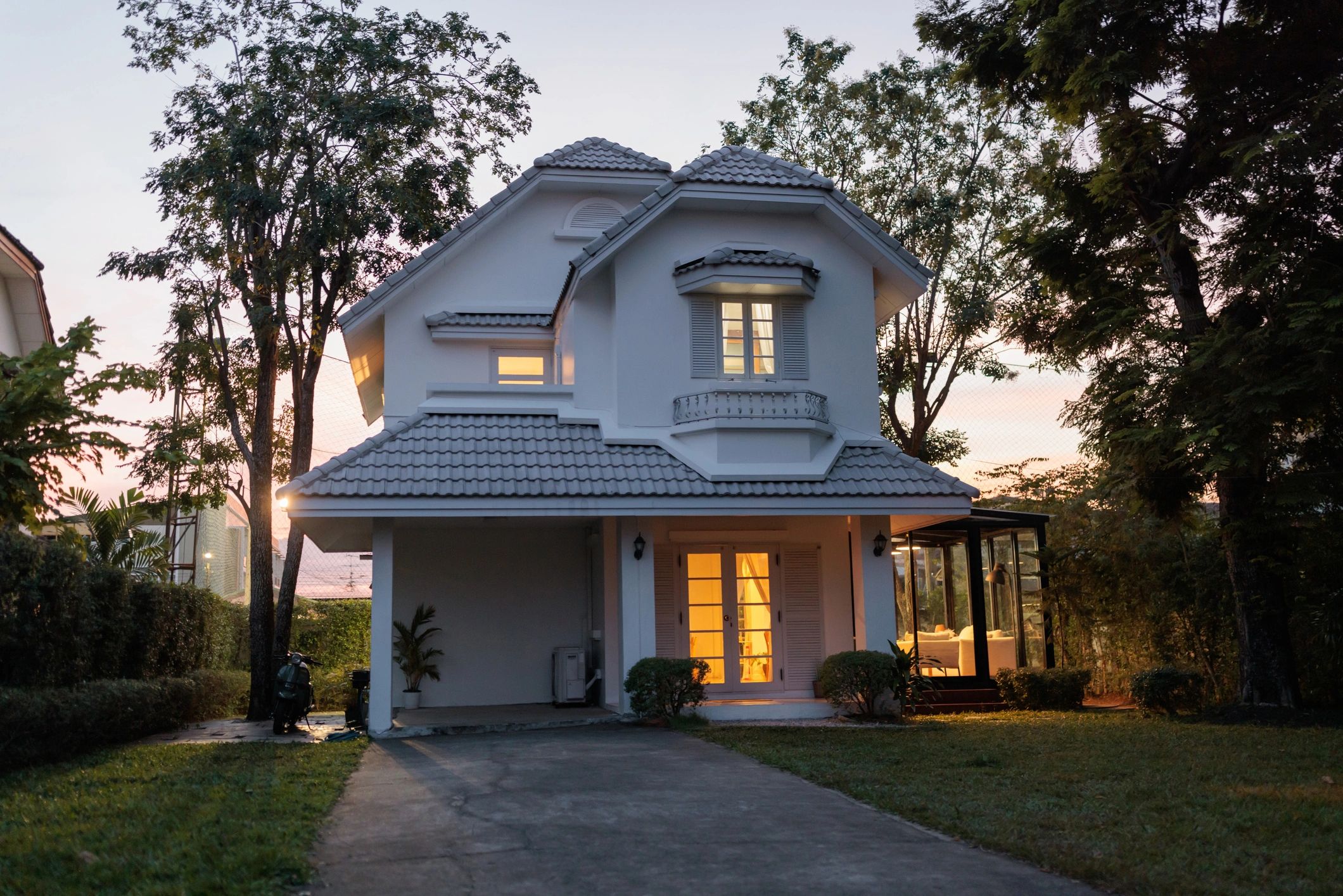 Residential property with tidy exterior after cleanup